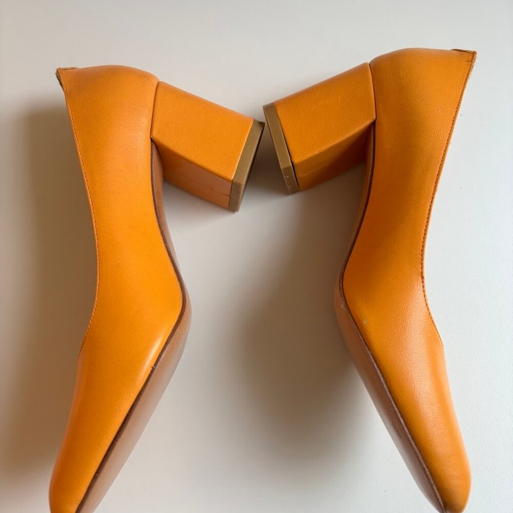 Maryam Nassir Zadeh Leather Block Heel Pumps - Picture 9 of 11